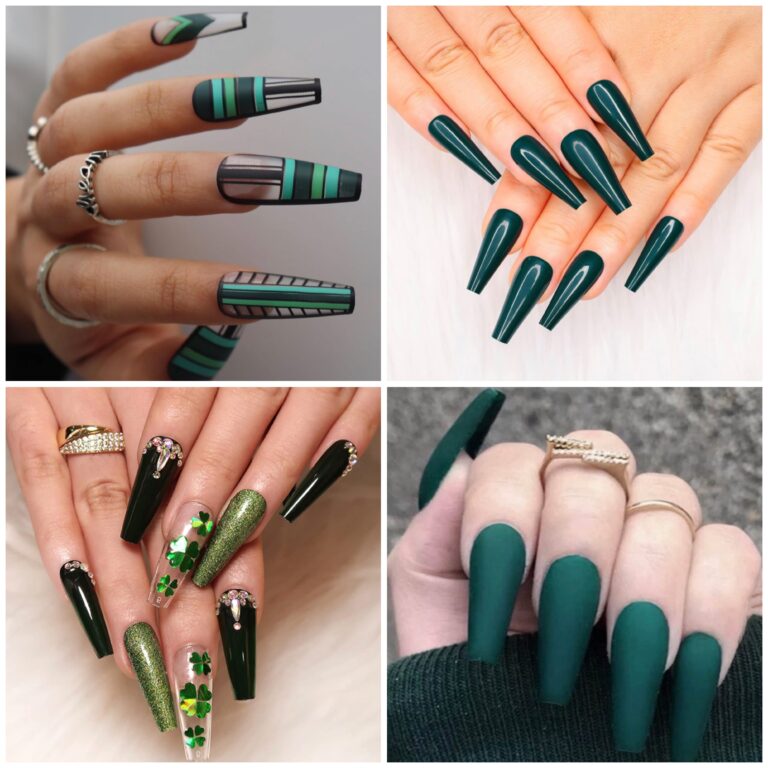 30 Dark Green Nail Designs