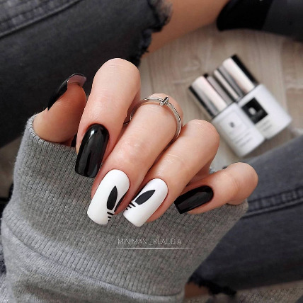 30 Gorgeous Black And White Nails